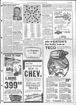Saanich Peninsula And Gulf Islands Review Wed, October 24, 1956 (Page 9)