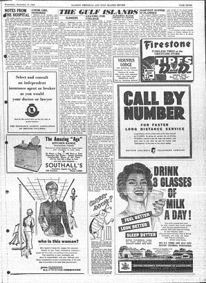 Saanich Peninsula And Gulf Islands Review Wed, September 19, 1956 (Page 7)