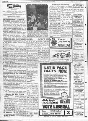 Saanich Peninsula And Gulf Islands Review Wed, September 5, 1956 (Page 4)