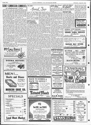 Saanich Peninsula And Gulf Islands Review Wed, August 22, 1956 (Page 2)