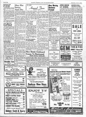 Saanich Peninsula And Gulf Islands Review Wed, June 13, 1956 (Page 10)