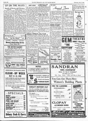 Saanich Peninsula And Gulf Islands Review Wed, May 9, 1956 (Page 10)