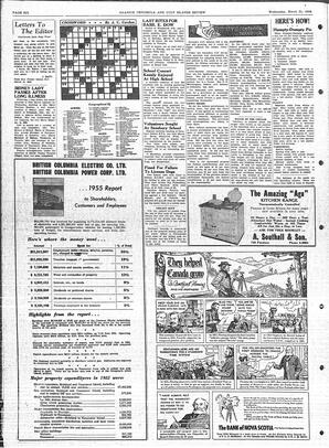 Saanich Peninsula And Gulf Islands Review Wed, March 21, 1956 (Page 6)