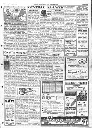 Saanich Peninsula And Gulf Islands Review Wed, February 22, 1956 (Page 3)