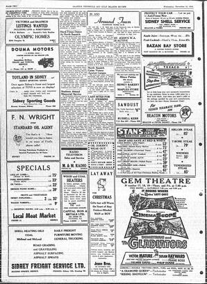 Saanich Peninsula And Gulf Islands Review Wed, November 16, 1955 (Page 2)