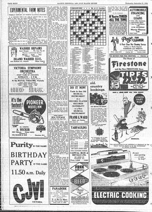 Saanich Peninsula And Gulf Islands Review Wed, September 21, 1955 (Page 8)