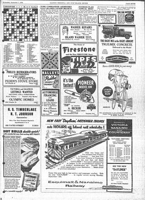 Saanich Peninsula And Gulf Islands Review Wed, September 7, 1955 (Page 7)