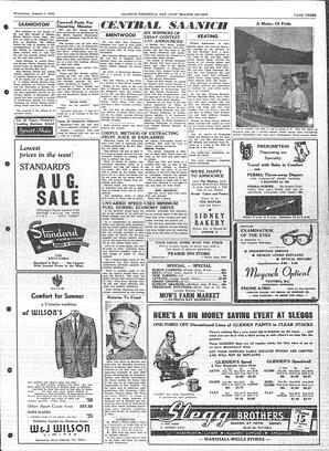 Saanich Peninsula And Gulf Islands Review Wed, August 3, 1955 (Page 3)