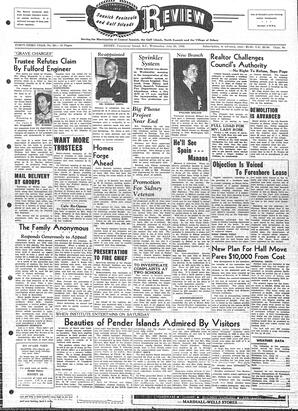 Saanich Peninsula And Gulf Islands Review Wed, July 20, 1955 (Page 1)