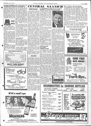 Saanich Peninsula And Gulf Islands Review Wed, July 6, 1955 (Page 3)