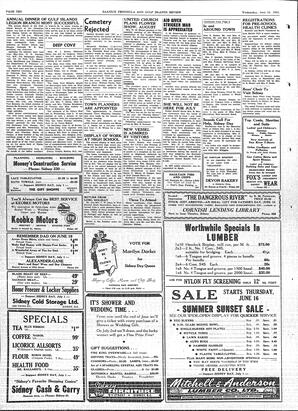 Saanich Peninsula And Gulf Islands Review Wed, June 15, 1955 (Page 10)