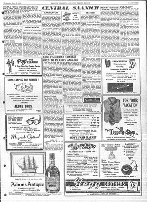 Saanich Peninsula And Gulf Islands Review Wed, June 8, 1955 (Page 3)
