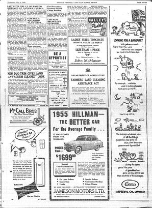 Saanich Peninsula And Gulf Islands Review Wed, May 4, 1955 (Page 7)