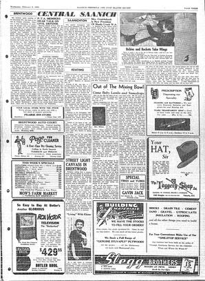 Saanich Peninsula And Gulf Islands Review Wed, February 2, 1955 (Page 3)