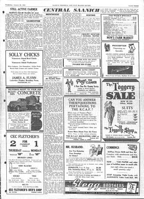 Saanich Peninsula And Gulf Islands Review Wed, January 26, 1955 (Page 3)