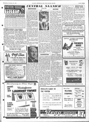 Saanich Peninsula And Gulf Islands Review Wed, November 24, 1954 (Page 3)