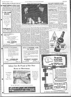 Saanich Peninsula And Gulf Islands Review Wed, November 17, 1954 (Page 9)