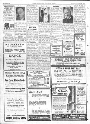 Saanich Peninsula And Gulf Islands Review Wed, September 29, 1954 (Page 12)