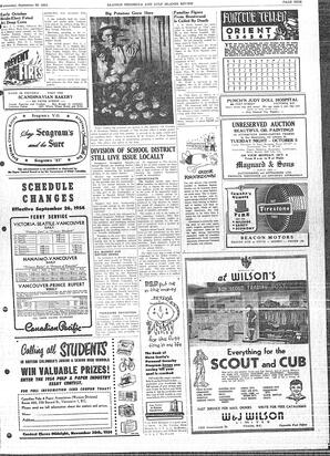 Saanich Peninsula And Gulf Islands Review Wed, September 29, 1954 (Page 9)
