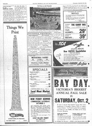 Saanich Peninsula And Gulf Islands Review Wed, September 29, 1954 (Page 6)