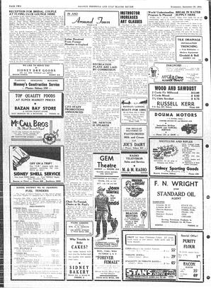Saanich Peninsula And Gulf Islands Review Wed, September 29, 1954 (Page 2)