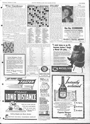 Saanich Peninsula And Gulf Islands Review Wed, September 15, 1954 (Page 7)