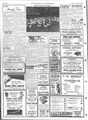 Saanich Peninsula And Gulf Islands Review Wed, August 4, 1954 (Page 2)