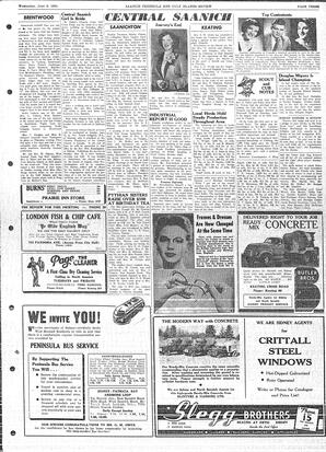 Saanich Peninsula And Gulf Islands Review Wed, June 9, 1954 (Page 3)