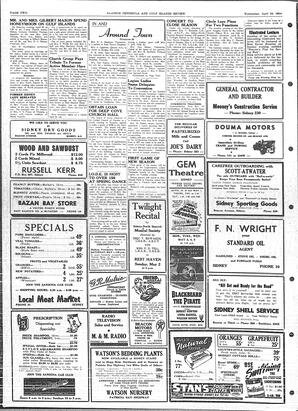 Saanich Peninsula And Gulf Islands Review Wed, April 28, 1954 (Page 2)