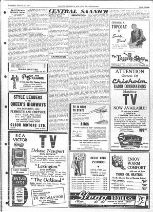 Saanich Peninsula And Gulf Islands Review Wed, February 17, 1954 (Page 3)