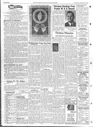 Saanich Peninsula And Gulf Islands Review Wed, December 23, 1953 (Page 4)