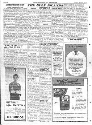 Saanich Peninsula And Gulf Islands Review Thu, November 12, 1953 (Page 6)