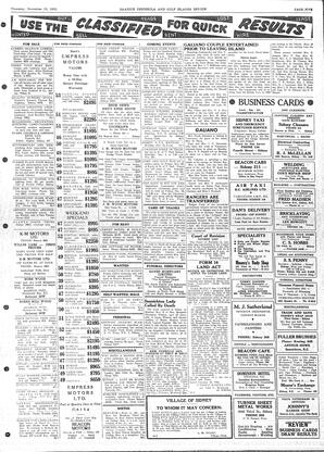 Saanich Peninsula And Gulf Islands Review Thu, November 12, 1953 (Page 5)