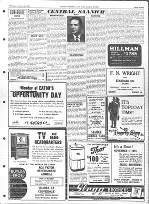 Saanich Peninsula And Gulf Islands Review Wed, October 28, 1953 (Page 3)