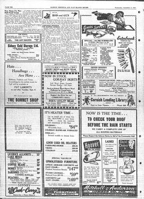 Saanich Peninsula And Gulf Islands Review Wed, September 2, 1953 (Page 10)