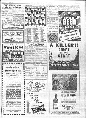 Saanich Peninsula And Gulf Islands Review Wed, August 26, 1953 (Page 7)