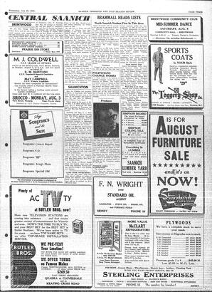 Saanich Peninsula And Gulf Islands Review Wed, July 29, 1953 (Page 3)