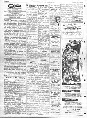 Saanich Peninsula And Gulf Islands Review Wed, April 29, 1953 (Page 4)