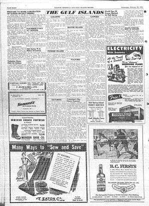 Saanich Peninsula And Gulf Islands Review Wed, February 25, 1953 (Page 8)