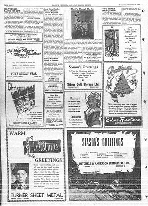 Saanich Peninsula And Gulf Islands Review Wed, December 24, 1952 (Page 16)