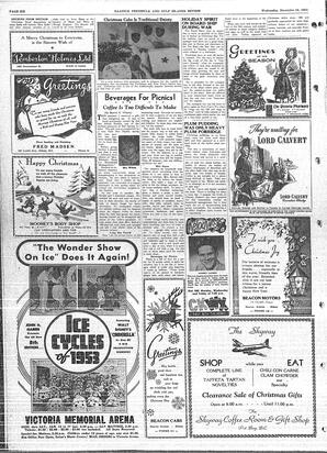 Saanich Peninsula And Gulf Islands Review Wed, December 24, 1952 (Page 14)