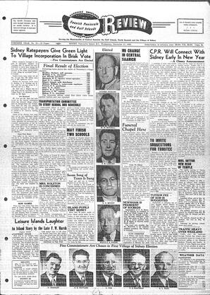 Saanich Peninsula And Gulf Islands Review Wed, December 17, 1952 (Page 1)