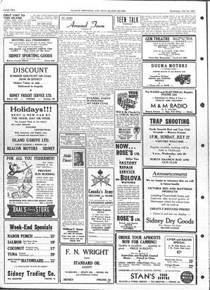 Saanich Peninsula And Gulf Islands Review Wed, July 23, 1952 (Page 2)