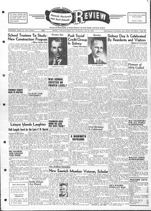 Saanich Peninsula And Gulf Islands Review Wed, July 23, 1952 (Page 1)