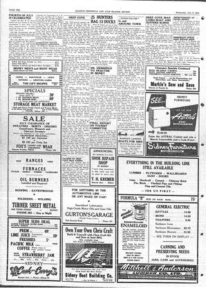 Saanich Peninsula And Gulf Islands Review Wed, July 9, 1952 (Page 10)