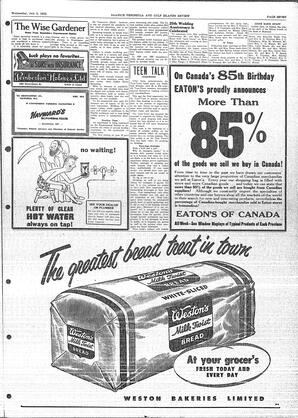 Saanich Peninsula And Gulf Islands Review Wed, July 2, 1952 (Page 7)