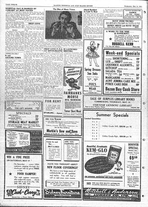 Saanich Peninsula And Gulf Islands Review Wed, May 14, 1952 (Page 12)