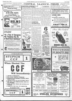 Saanich Peninsula And Gulf Islands Review Wed, May 14, 1952 (Page 3)