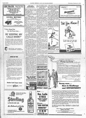 Saanich Peninsula And Gulf Islands Review Wed, November 21, 1951 (Page 8)