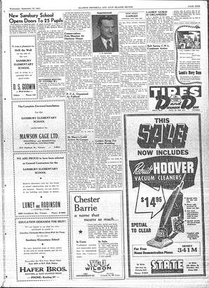 Saanich Peninsula And Gulf Islands Review Wed, September 19, 1951 (Page 9)